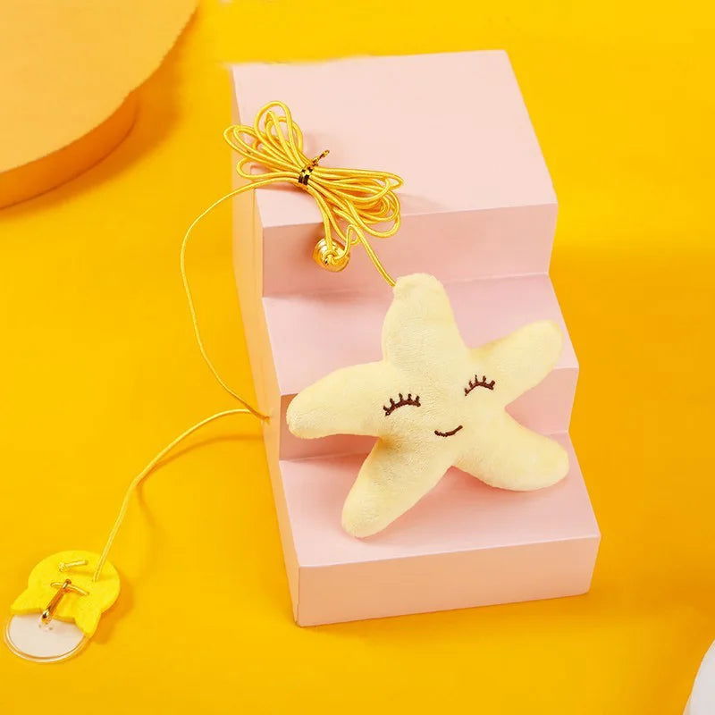 Pet Cat Toys Funny Stick Kitten Self -hi Elastic Rope Dragonfly Shape Feather Bell Teasing Stick Hanging Swing Thousands - Slobuy