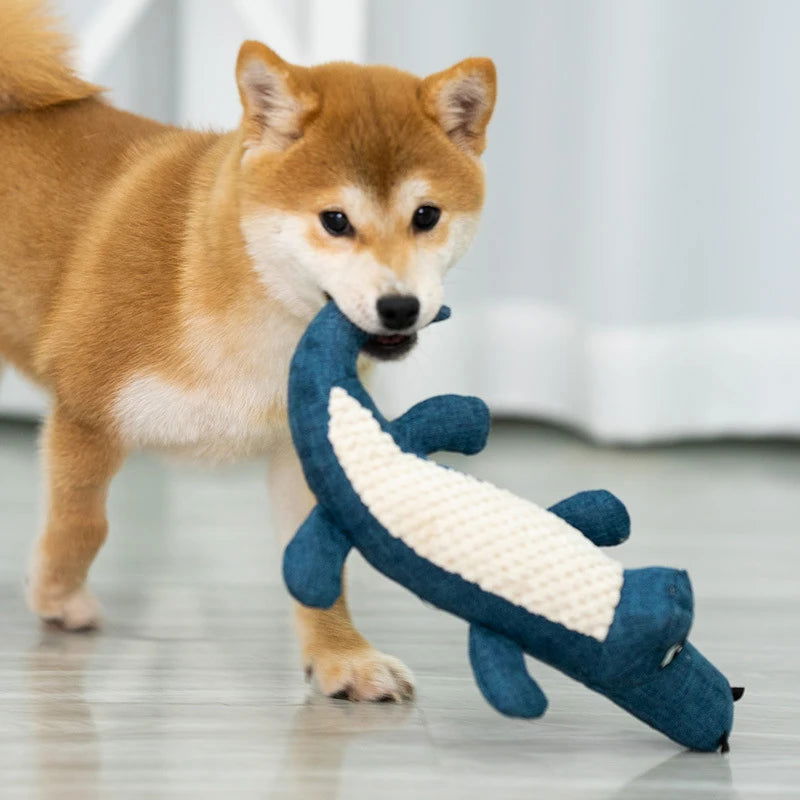 Pet Chew Toys Interactive Cartoon Animal Plush Alligator Shape Dog Sound Toy Gnawing Grinding Teeth Training Supplies - Slobuy