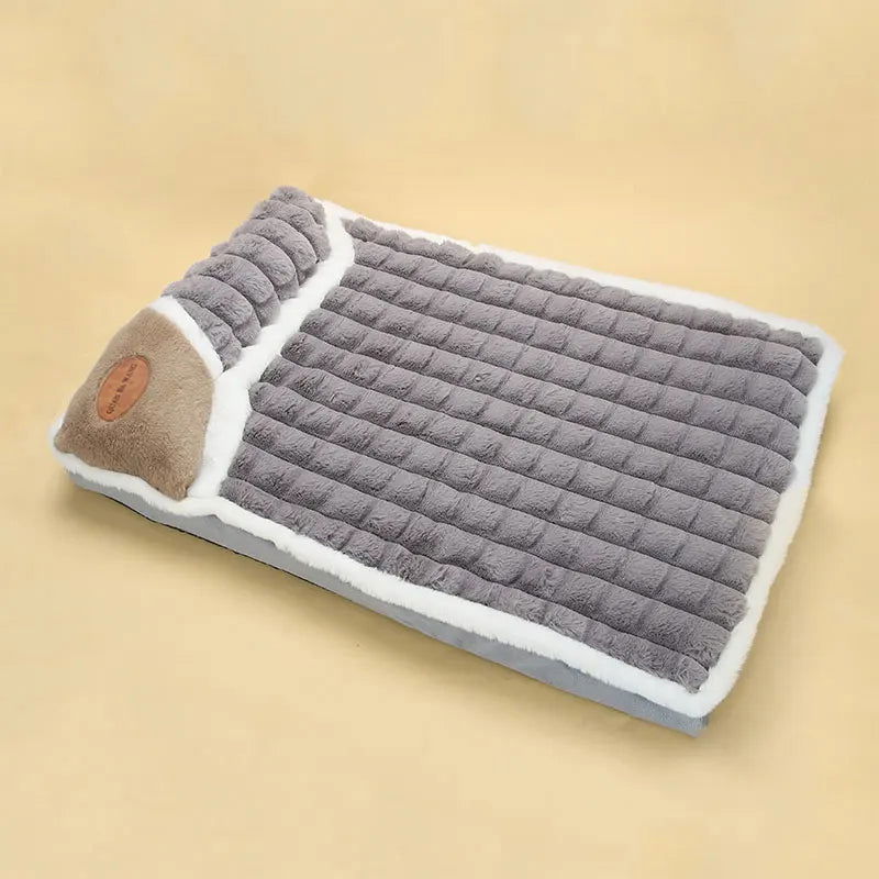 Pet Cushion Dog Winter Fluffy Warm Nest Winter Dog Cushion Cat Cushion Warm Winter Snuggle for Cat Warm Detachable and Washable - Slobuy