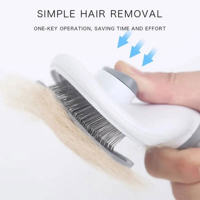 Pet Dog Brush Cat Comb Self Cleaning Pet Hair Remover Brush For Dogs Cats Grooming Tools Pets Dematting Comb Dogs Accessories - Slobuy
