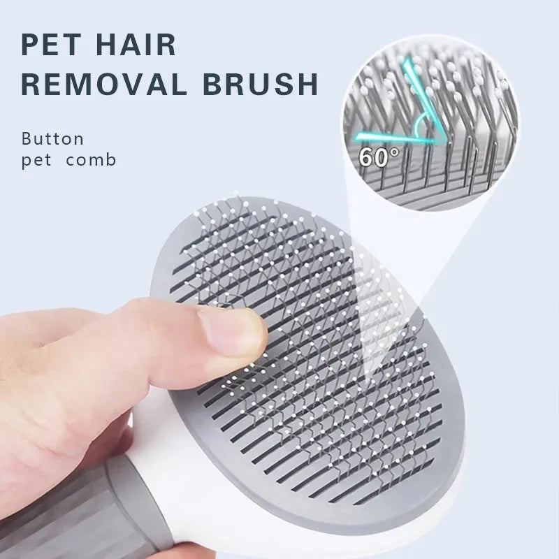 Pet Dog Brush Cat Comb Self Cleaning Pet Hair Remover Brush For Dogs Cats Grooming Tools Pets Dematting Comb Dogs Accessories - Slobuy