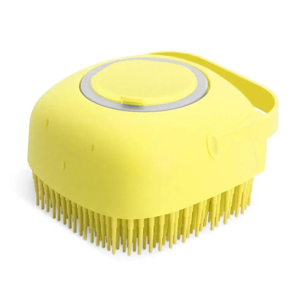 Pet Dog Shampoo Brush 2.7oz 80ml Cat Massage Comb Grooming Scrubber  for Bathing Short Hair Soft Silicone Rubber - Slobuy