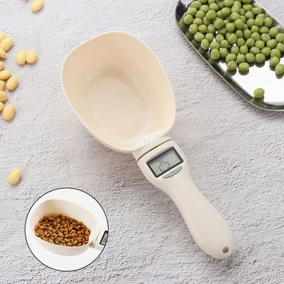 Pet Food Measuring Scoop Electronic Dog Cat Food Measuring Cup Digital Spoon Scale Kitchen Food Scale with LED Display - Slobuy