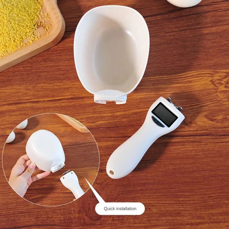 Pet Food Measuring Scoop Electronic Dog Cat Food Measuring Cup Digital Spoon Scale Kitchen Food Scale with LED Display - Slobuy