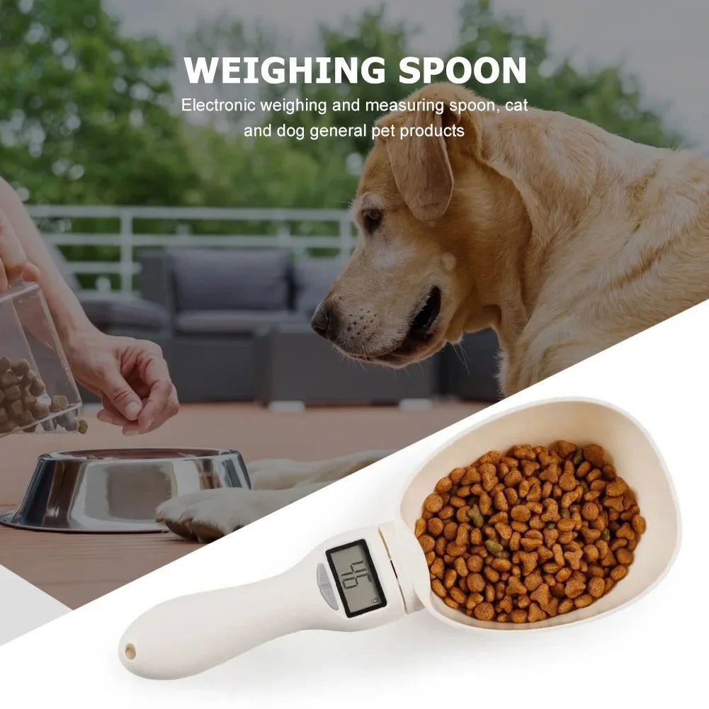 Pet Food Measuring Scoop Electronic Dog Cat Food Measuring Cup Digital Spoon Scale Kitchen Food Scale with LED Display - Slobuy