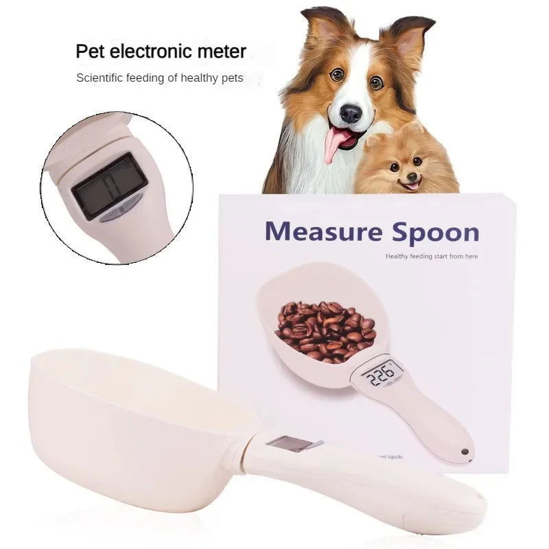 Pet Food Measuring Scoop Electronic Dog Cat Food Measuring Cup Digital Spoon Scale Kitchen Food Scale with LED Display - Slobuy