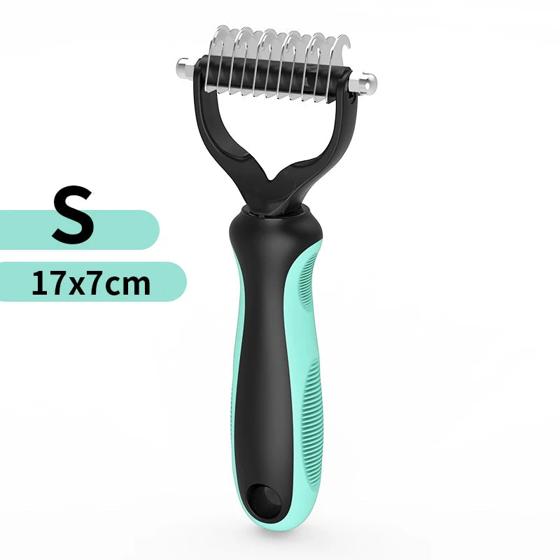 Pet Hair Removal Comb Cat Dog Brush Pet Hair Grooming Tool Puppy Hair Shedding Combs Pet Fur Trimming Dematting Deshedding Brush - Slobuy