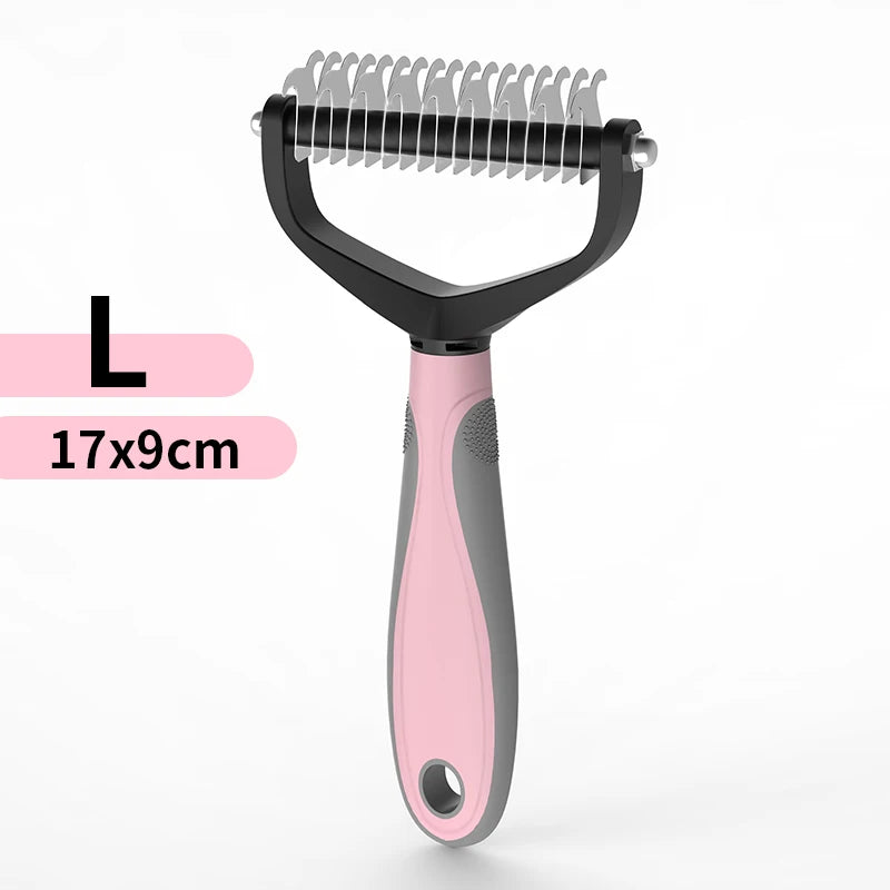 Pet Hair Removal Comb Cat Dog Brush Pet Hair Grooming Tool Puppy Hair Shedding Combs Pet Fur Trimming Dematting Deshedding Brush - Slobuy