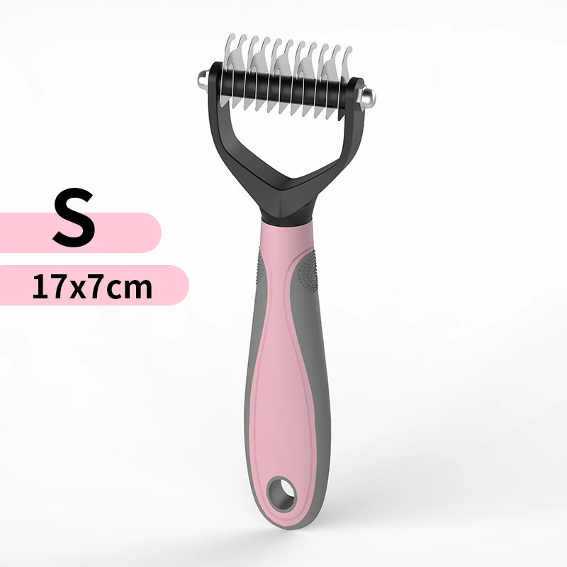 Pet Hair Removal Comb Cat Dog Brush Pet Hair Grooming Tool Puppy Hair Shedding Combs Pet Fur Trimming Dematting Deshedding Brush - Slobuy