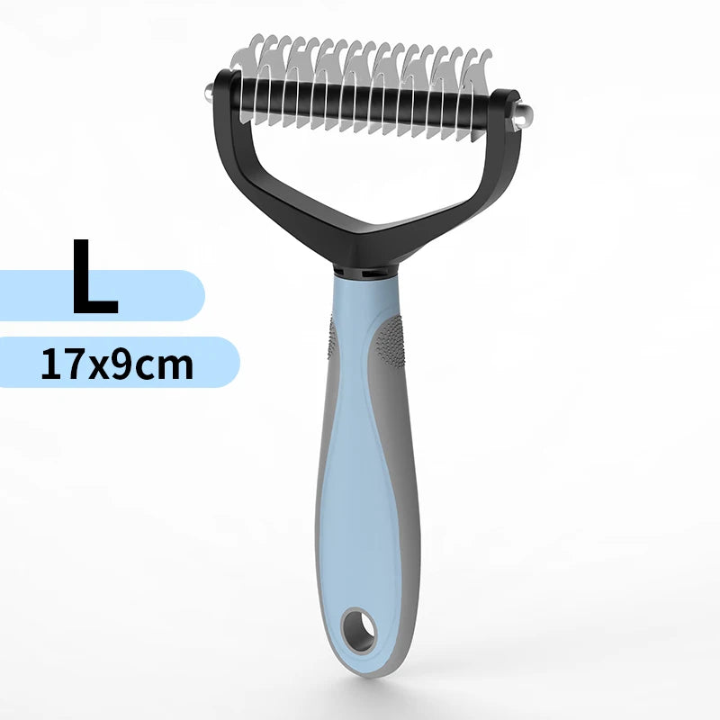 Pet Hair Removal Comb Cat Dog Brush Pet Hair Grooming Tool Puppy Hair Shedding Combs Pet Fur Trimming Dematting Deshedding Brush - Slobuy