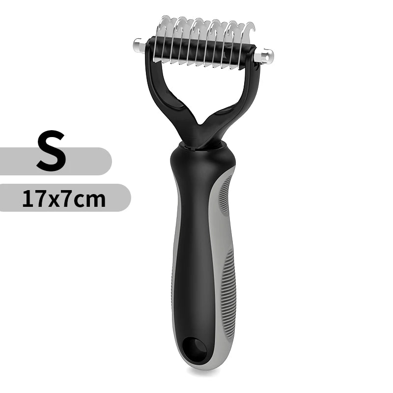 Pet Hair Removal Comb Cat Dog Brush Pet Hair Grooming Tool Puppy Hair Shedding Combs Pet Fur Trimming Dematting Deshedding Brush - Slobuy