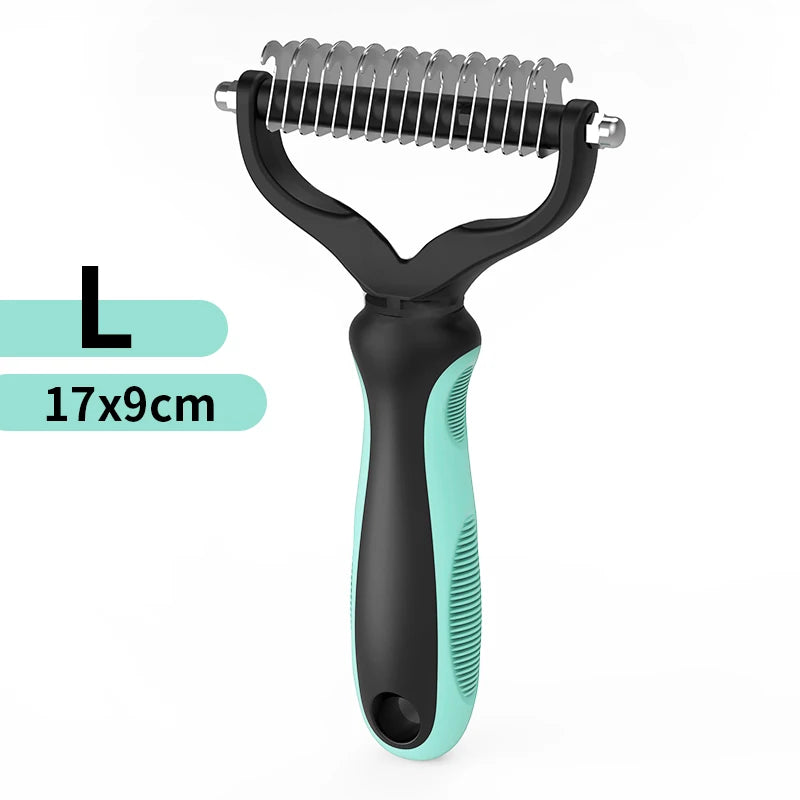 Pet Hair Removal Comb Cat Dog Brush Pet Hair Grooming Tool Puppy Hair Shedding Combs Pet Fur Trimming Dematting Deshedding Brush - Slobuy
