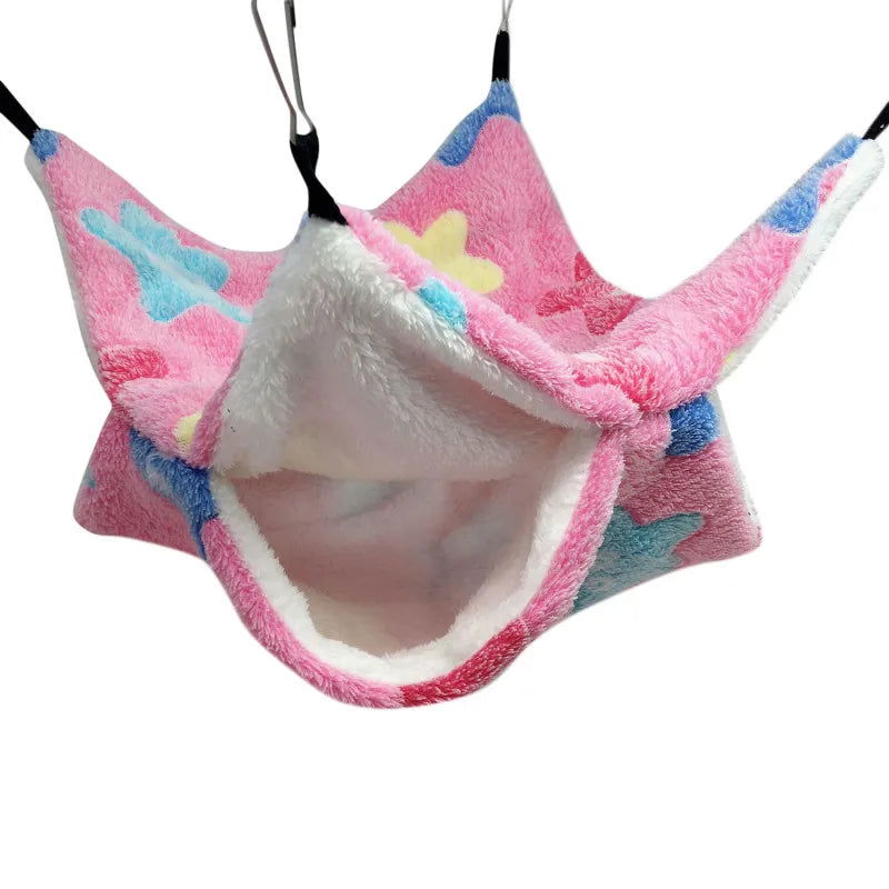 Pet Hammock Double-layer Plush Soft Winter Warm Hanging Nest Sleeping Bed Small Pets Hamster Squirrel Chinchilla House - Slobuy