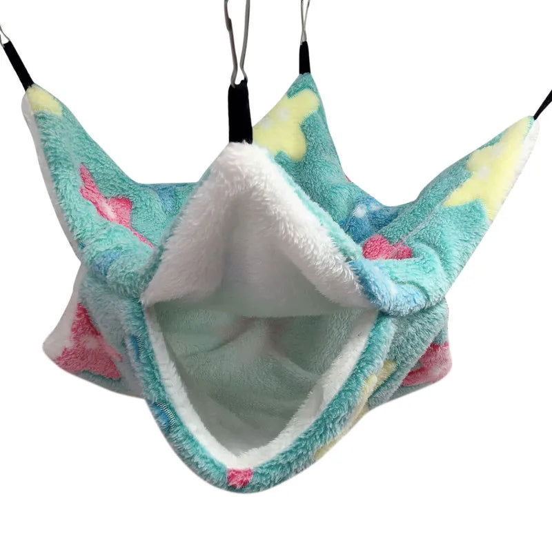 Pet Hammock Double-layer Plush Soft Winter Warm Hanging Nest Sleeping Bed Small Pets Hamster Squirrel Chinchilla House - Slobuy