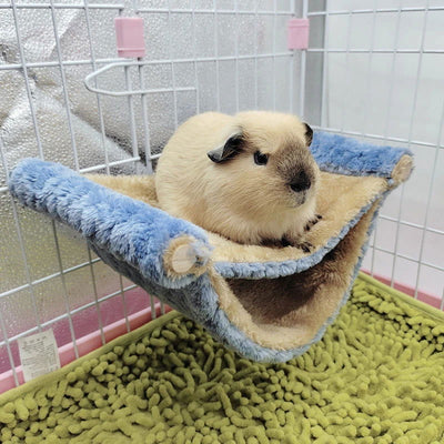 Pet Hammock for Small Animal Double Thick Plush Warm Bed for Hamster House Nest Sleeping Bag Hanging Tree Beds Pet Hamster Nest - Slobuy