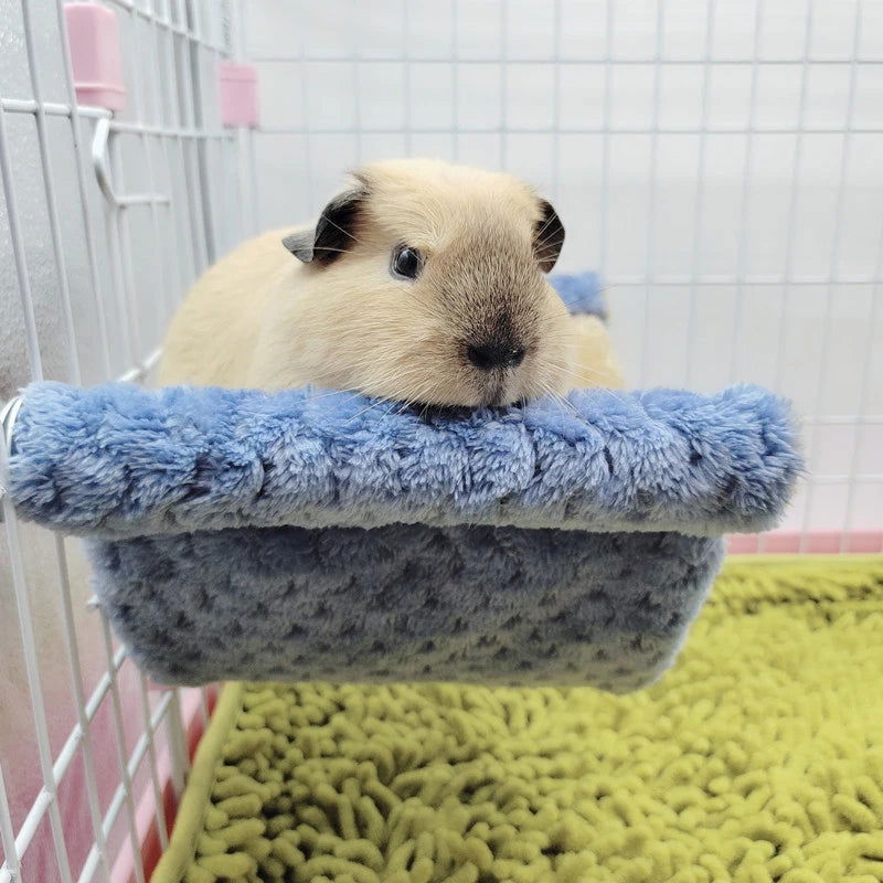 Pet Hammock for Small Animal Double Thick Plush Warm Bed for Hamster House Nest Sleeping Bag Hanging Tree Beds Pet Hamster Nest - Slobuy