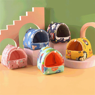 Pet Hamster Nest Plush Warm and Comfortable Winter Parrot Hammock Cave Cage Hut Tent Pet Supplies Bird Cage Parrot Accessories - Slobuy