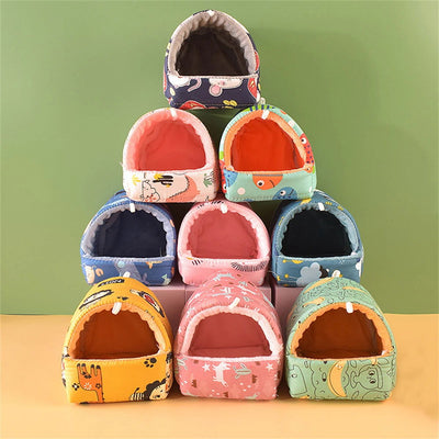 Pet Hamster Nest Plush Warm and Comfortable Winter Parrot Hammock Cave Cage Hut Tent Pet Supplies Bird Cage Parrot Accessories - Slobuy