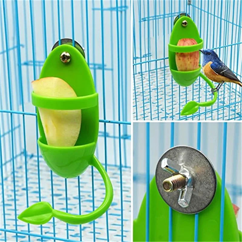 Pet Parrot Feeder Hanging Cage Fruit Vegetable Container Feeding Cup Cuttlebone Stand Holder Pet Cage Accessories Supplies - Slobuy