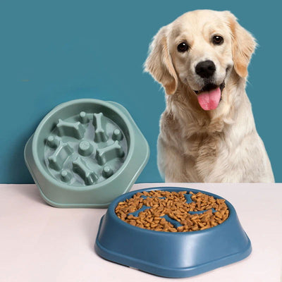 Pet Slow Food Bowl Anti-choking Feeder PP Plastic Dish Bowl Home Dog Eating Plate Anti-gulping Feeding Supplies - Slobuy