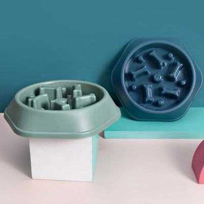 Pet Slow Food Bowl Anti-choking Feeder PP Plastic Dish Bowl Home Dog Eating Plate Anti-gulping Feeding Supplies - Slobuy