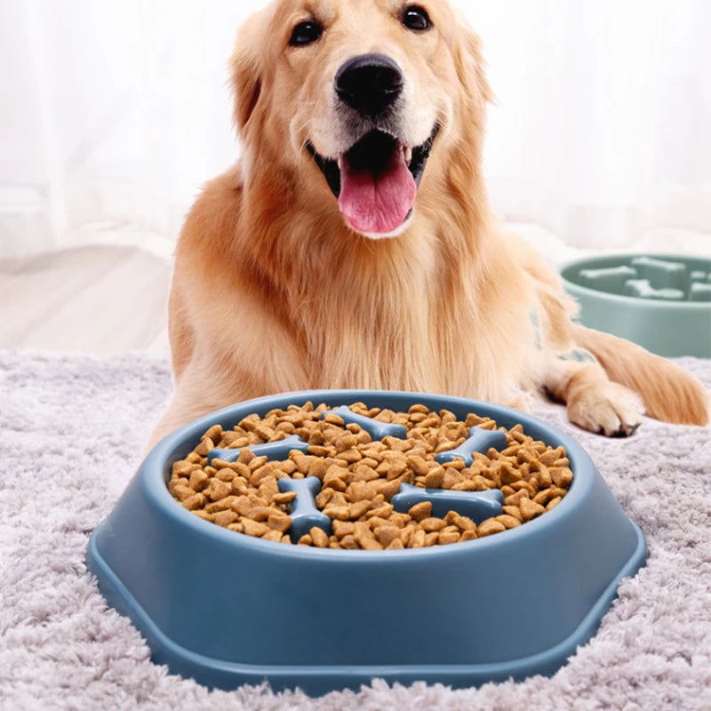 Pet Slow Food Bowl Anti-choking Feeder PP Plastic Dish Bowl Home Dog Eating Plate Anti-gulping Feeding Supplies - Slobuy