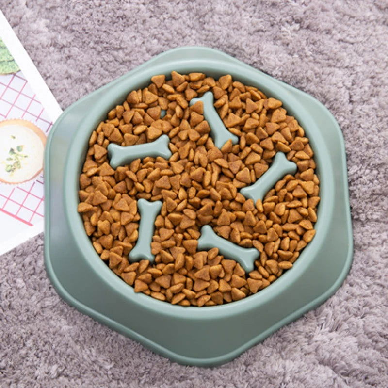 Pet Slow Food Bowl Anti-choking Feeder PP Plastic Dish Bowl Home Dog Eating Plate Anti-gulping Feeding Supplies - Slobuy
