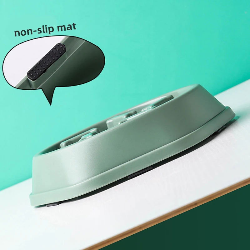 Pet Slow Food Bowl Anti-choking Feeder PP Plastic Dish Bowl Home Dog Eating Plate Anti-gulping Feeding Supplies - Slobuy
