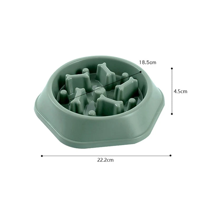 Pet Slow Food Bowl Anti-choking Feeder PP Plastic Dish Bowl Home Dog Eating Plate Anti-gulping Feeding Supplies - Slobuy