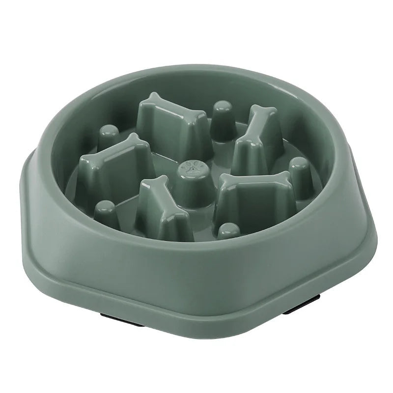 Pet Slow Food Bowl Anti-choking Feeder PP Plastic Dish Bowl Home Dog Eating Plate Anti-gulping Feeding Supplies - Slobuy