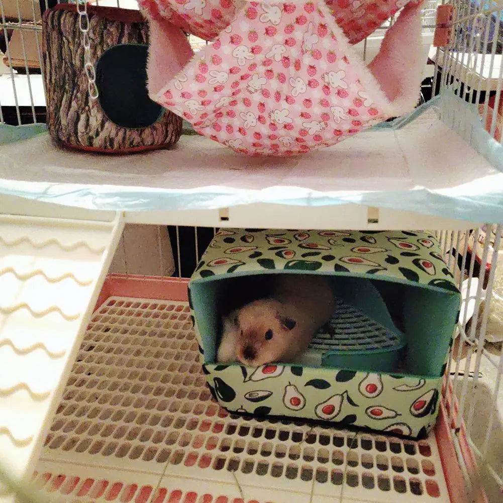 Pet Soft Plush Nest Bottomless Cotton Nest Small Pet Hidden House Shelter Sleeping Bed For Hedgehog Guinea Pig Animal Room - Slobuy