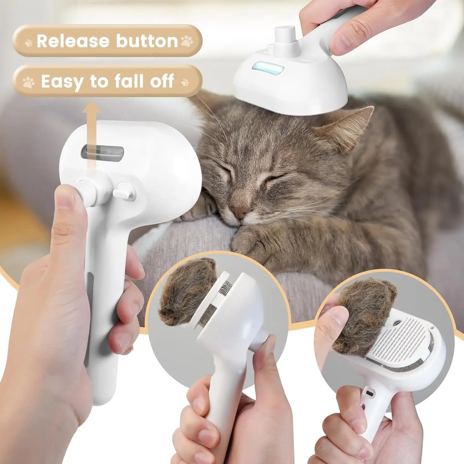 Pet Spray Grooming Comb Remove Floating Hair Fluffs Hair Water Steam Styling for Dogs Cats accessories - Slobuy