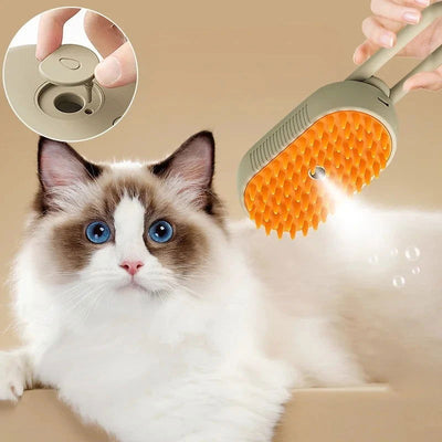 Pet Steam Brush Cat Dog Cleaning Steamy Spray Massage Beauty Comb 3 In 1 Hair Removal Grooming Supplies Pets Accessories - Slobuy
