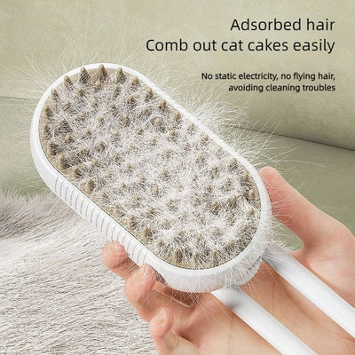 Pet Steam Brush Cat Dog Cleaning Steamy Spray Massage Beauty Comb 3 In 1 Hair Removal Grooming Supplies Pets Accessories - Slobuy