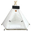 Pet Teepee Tent for Cats and Dogs Portable Removable Washable Dog House Indoor Puppies House with Cushion and Blackboard Cat Bed - Slobuy