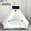 Pet Teepee Tent for Cats and Dogs Portable Removable Washable Dog House Indoor Puppies House with Cushion and Blackboard Cat Bed - Slobuy