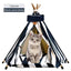 Pet Tent House Dog Bed Portable Removable Washable Teepee Puppy Cat Indoor Outdoor Kennels Cave with Cushion and Blackboard - Slobuy