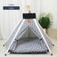 Pet Tent House Dog Bed Portable Removable Washable Teepee Puppy Cat Indoor Outdoor Kennels Cave with Cushion and Blackboard - Slobuy