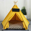 Pet Tent House Dog Bed Portable Removable Washable Teepee Puppy Cat Indoor Outdoor Kennels Cave with Cushion and Blackboard - Slobuy