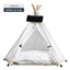 Pet Tent House Dog Bed Portable Removable Washable Teepee Puppy Cat Indoor Outdoor Kennels Cave with Cushion and Blackboard - Slobuy