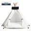 Pet Tent House Dog Bed Portable Removable Washable Teepee Puppy Cat Indoor Outdoor Kennels Cave with Cushion and Blackboard - Slobuy