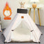 Pet Tent House Dog Bed Portable Removable Washable Teepee Puppy Cat Indoor Outdoor Kennels Cave with Cushion and Blackboard - Slobuy