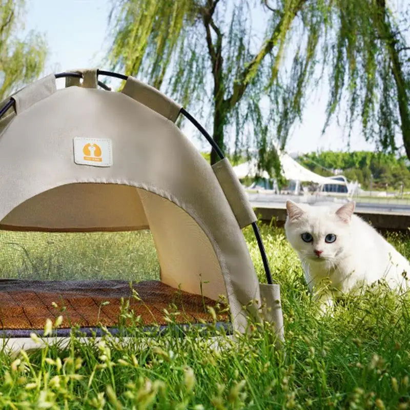 Pet Tent Waterproof Dog Sleeping House Breathable Cat Mini Teepee Portable Kitten Summer Kennel Indoor Outdoor Pet Supplies - Slobuy