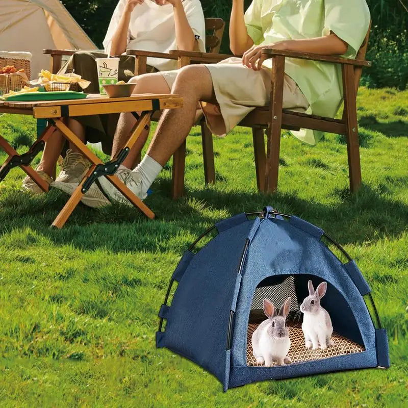 Pet Tent Waterproof Dog Sleeping House Breathable Cat Mini Teepee Portable Kitten Summer Kennel Indoor Outdoor Pet Supplies - Slobuy
