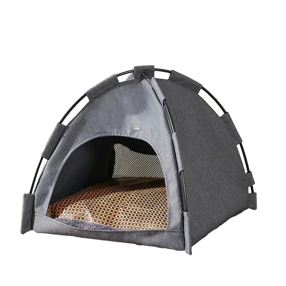 Pet Tent Waterproof Dog Sleeping House Breathable Cat Mini Teepee Portable Kitten Summer Kennel Indoor Outdoor Pet Supplies - Slobuy