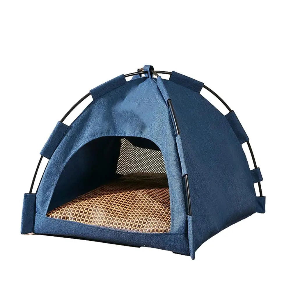 Pet Tent Waterproof Dog Sleeping House Breathable Cat Mini Teepee Portable Kitten Summer Kennel Indoor Outdoor Pet Supplies - Slobuy