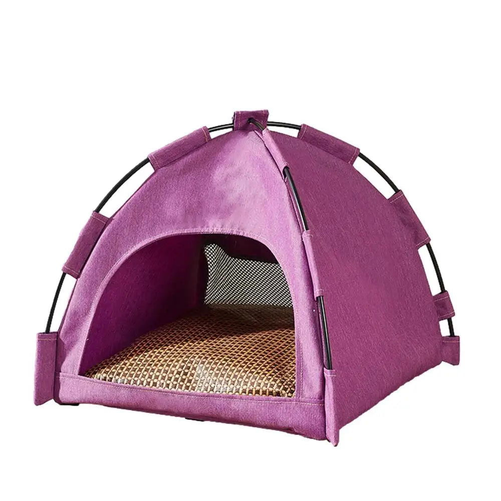 Pet Tent Waterproof Dog Sleeping House Breathable Cat Mini Teepee Portable Kitten Summer Kennel Indoor Outdoor Pet Supplies - Slobuy