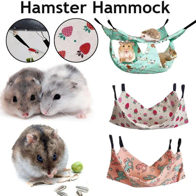 Pets Hammock Cotton Hamster Mouse Hanging Bed Small Pet Hamster Rabbit Double Layer Warm Sleep Nests Hanging Hammock Supplies - Slobuy