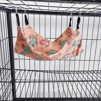 Pets Hammock Cotton Hamster Mouse Hanging Bed Small Pet Hamster Rabbit Double Layer Warm Sleep Nests Hanging Hammock Supplies - Slobuy