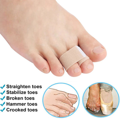 Pexmen 1/2/5/10Pcs Hammer Toe Straightener Toe Splints Cushions Bandages for Correcting Crooked & Overlapping Toes Protector - Slobuy